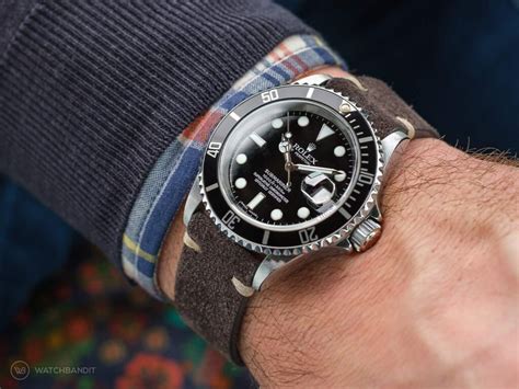 rolex mit lederarmband|rolex submariner watch straps.